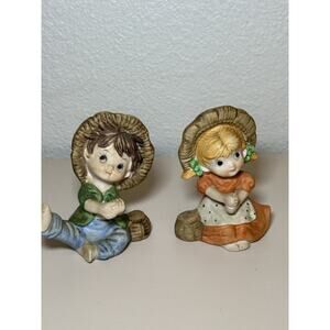 Homco Country Fishing Boy And Girl